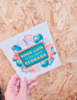Good luck with your exams personalised card