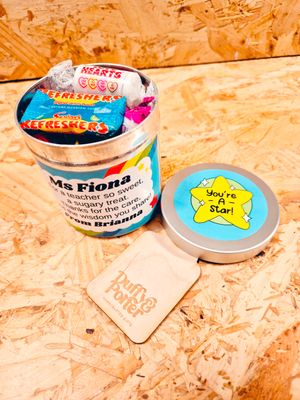 Personalised &quot;Teacher&quot; tin 