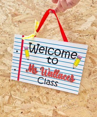 Welcome Personalised Classroom Sign