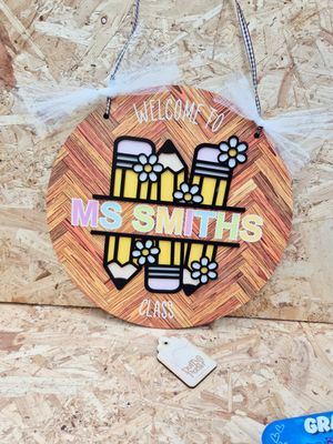 Personalised class name sign
