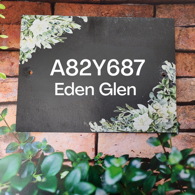 Premium Slate Eircode Sign - Perfect for Outdoor Use