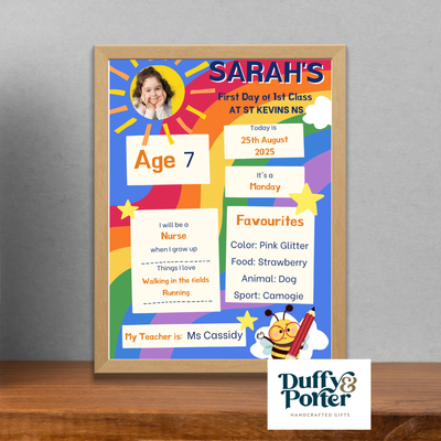 Personalised First Day at School File/Print/Frame