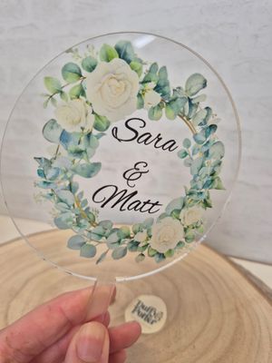 Rose and Eucalyptus Cake Topper