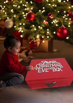 Reindeer and Red Stars Christmas (Eve) Box