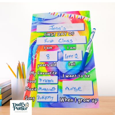 First Day Of School Rainbow Reusable Photo Prop