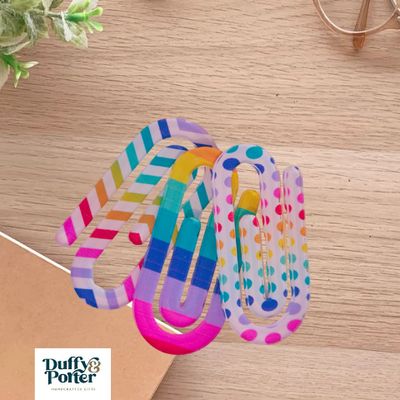 Jumbo Paperclip Trio Rainbow