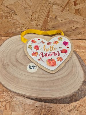 Autumn Leaves Heart Plaque
