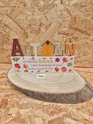 Autumn Leaves Family Standing Plaque
