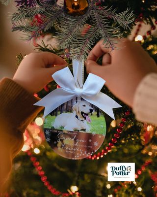 Memory personalised pet photo tree decoration