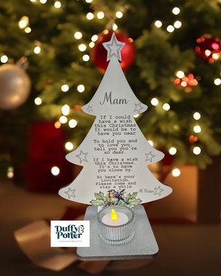 Christmas Memorial Tree and LED tealight