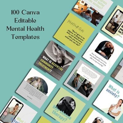 100 Mental Health Template Bundle