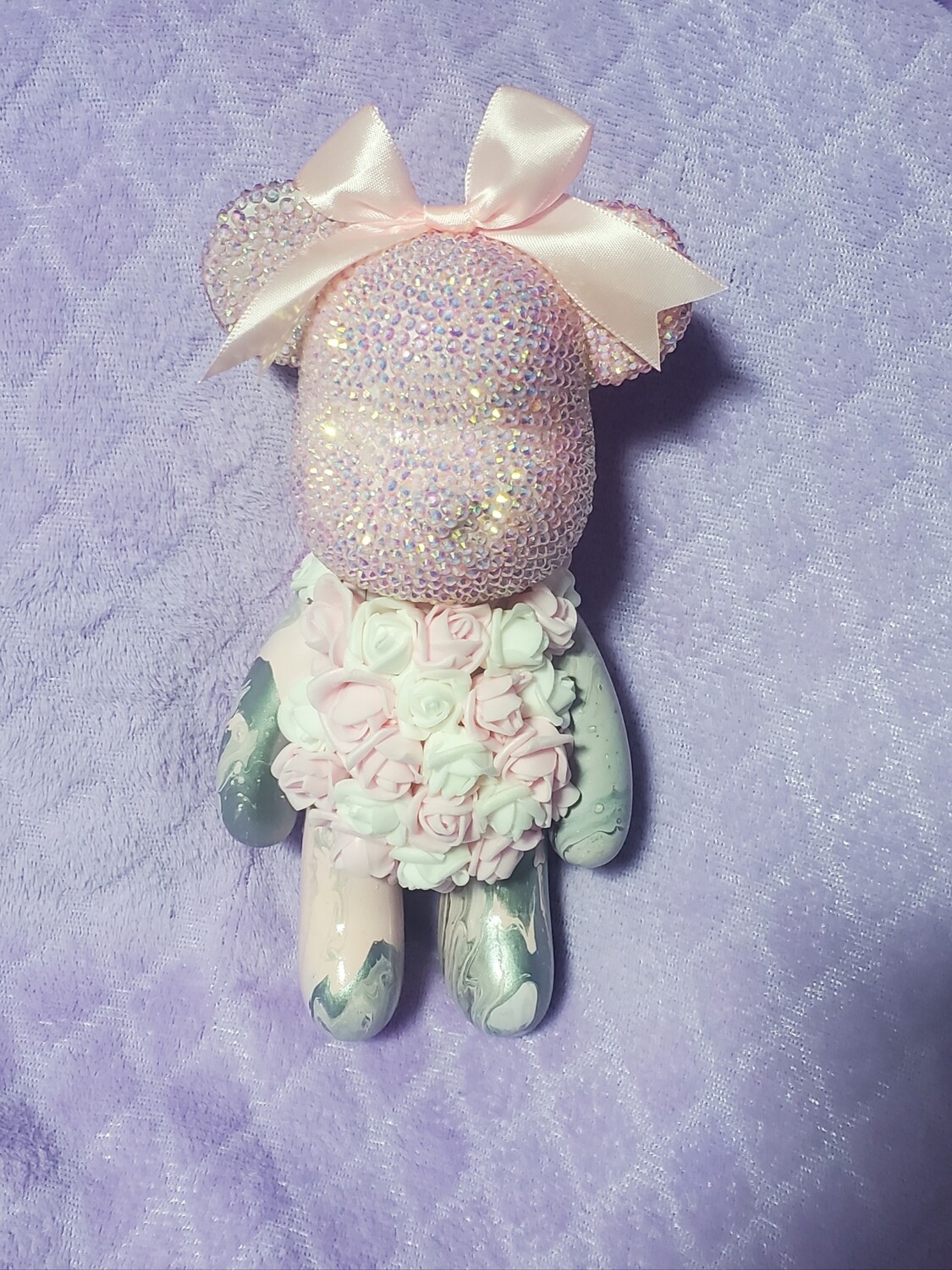 Rosy Pink Rhinestone bear