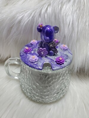 Hummingbird purple Bear mug