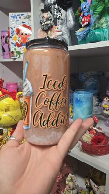 Cow ices coffee addict cup