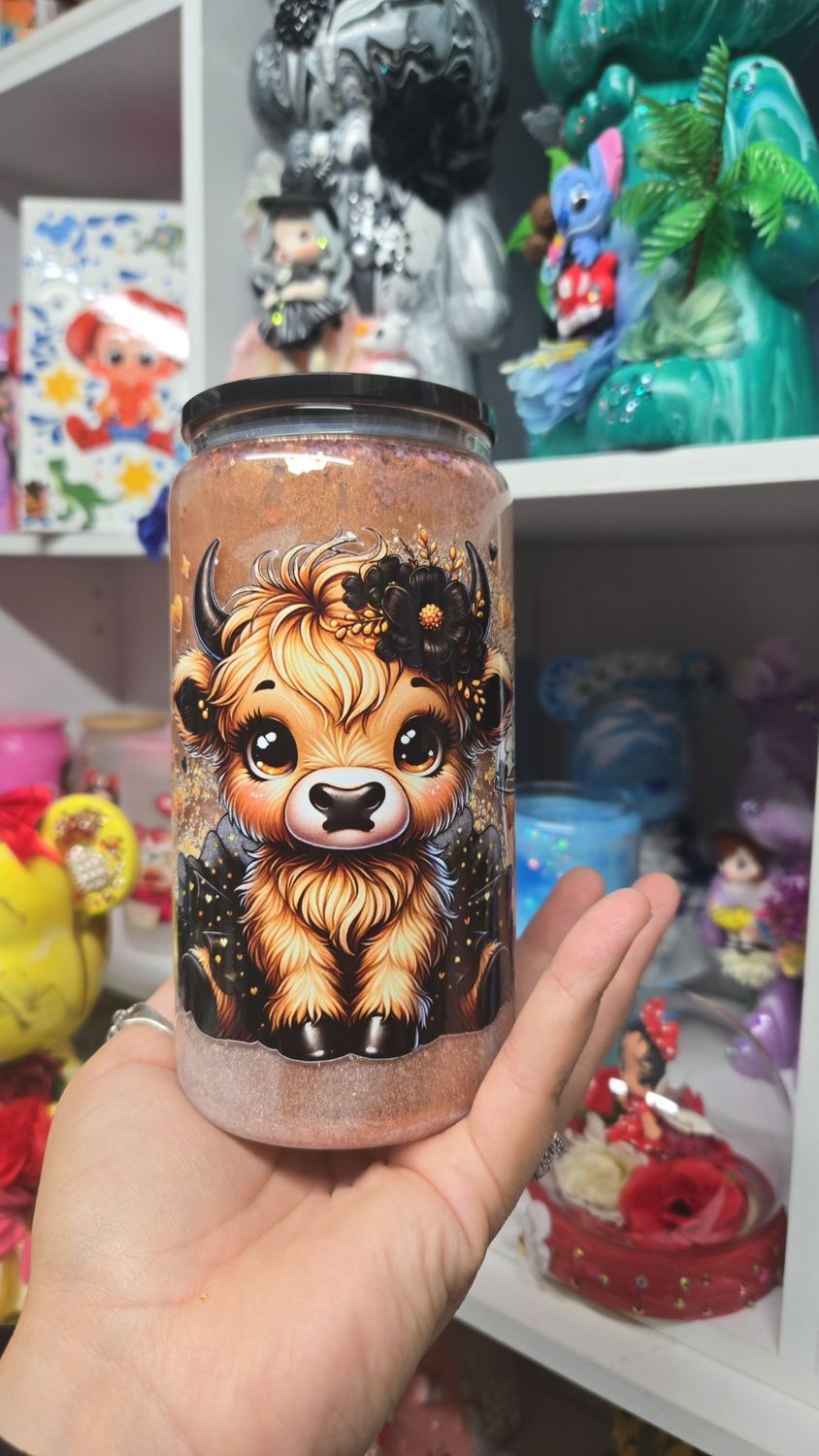 Cow iced coffee addict cup
