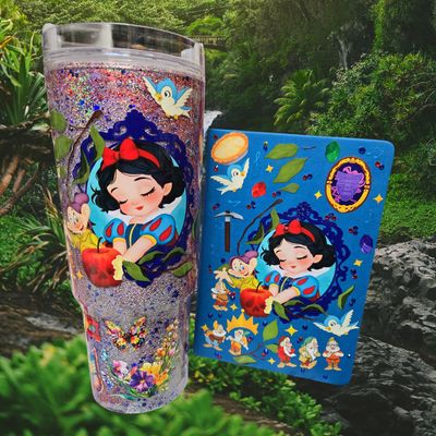 Snow white 40oz cup/book
