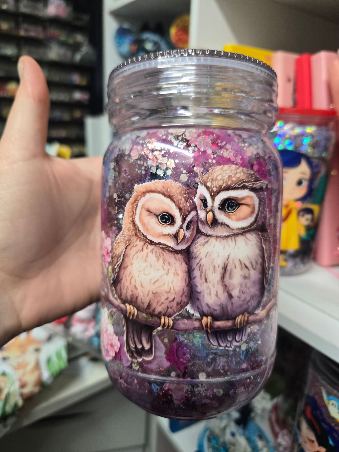 Owl plastic cup
