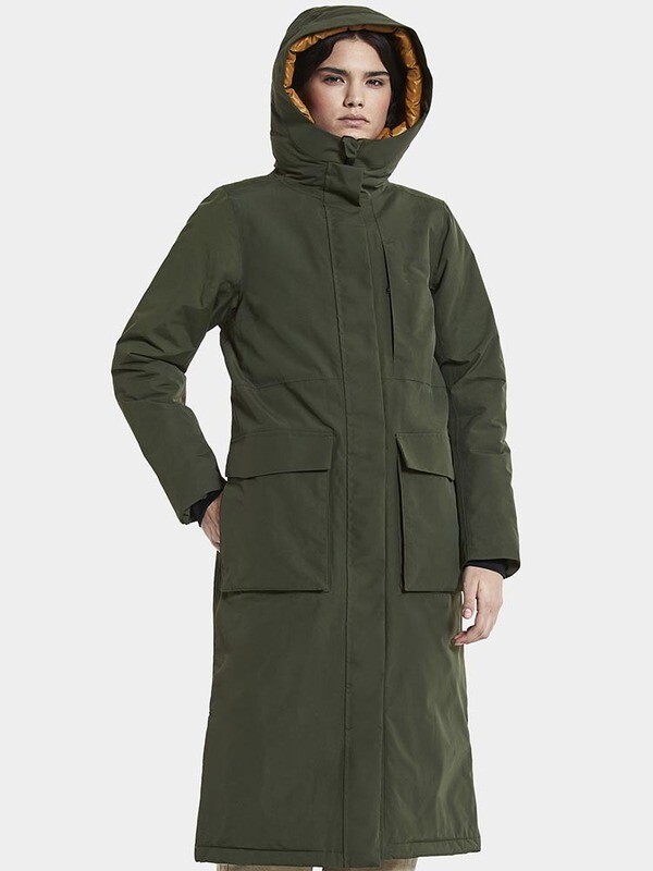 Куртка женская LEYA LONG (300 тёмно-зелёный)