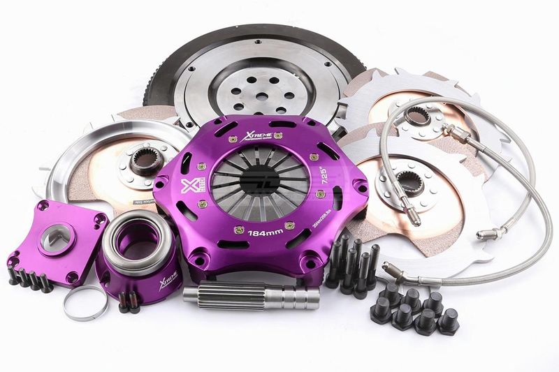 Mitsubishi Evo CT9A - Xtreme Performance - 184mm Rigid Ceramic Triple Plate Clutch Kit Incl Flywheel &amp; CSC