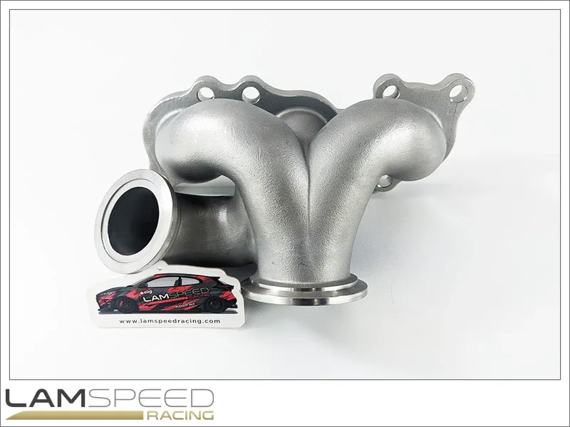 LAMSPEED cast Stainless Steel V Band, 45mm External Wastegate Toyota GR Yaris / Corolla G16E-GTS Turbo Exhaust Manifold