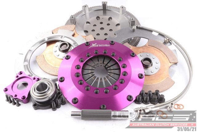 Mitsubishi Evo CT9A - Xtreme Performance - 200mm Rigid Ceramic Twin Plate Clutch Kit Incl Flywheel &amp; CSC 1200Nm