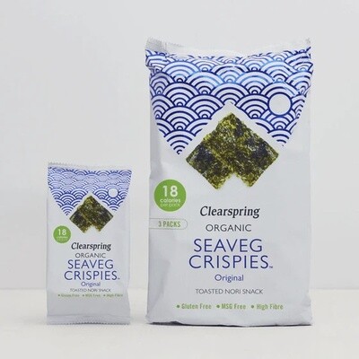 Clear Springs Organic Seaveg Crispies Multipack - Original 3x5g