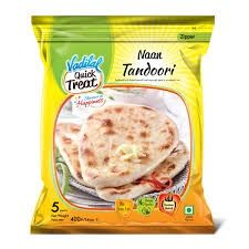 Vadilal Plain Naan 400g 5's