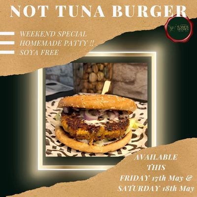 The NOT Tuna Burger + Fries+Drink