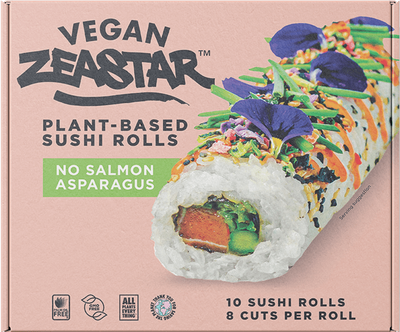 Vegan Zeastar-PLANT-BASED SUSHI ROLL – NO SALMON ASPARAGUS Roll