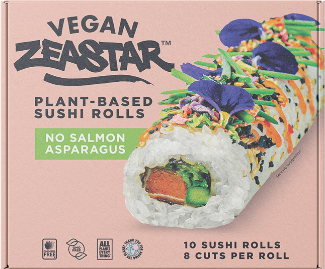 Vegan Zeastar-PLANT-BASED SUSHI ROLL – NO SALMON ASPARAGUS Roll