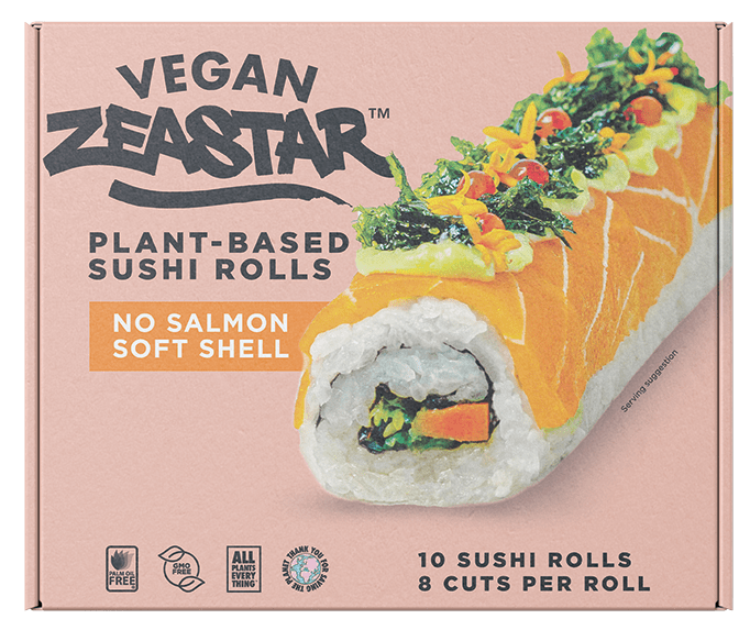 Vegan Zeastar PLANT-BASED SUSHI ROLL – NO SALMON SOFT SHELL roll