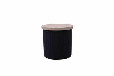 Resort Style Round Faux Concrete Accent Table