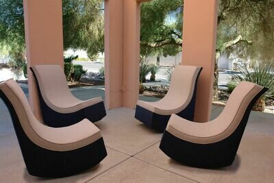 Resort Style 4 piece Chair Set-4 Rocking Lounge Chairs