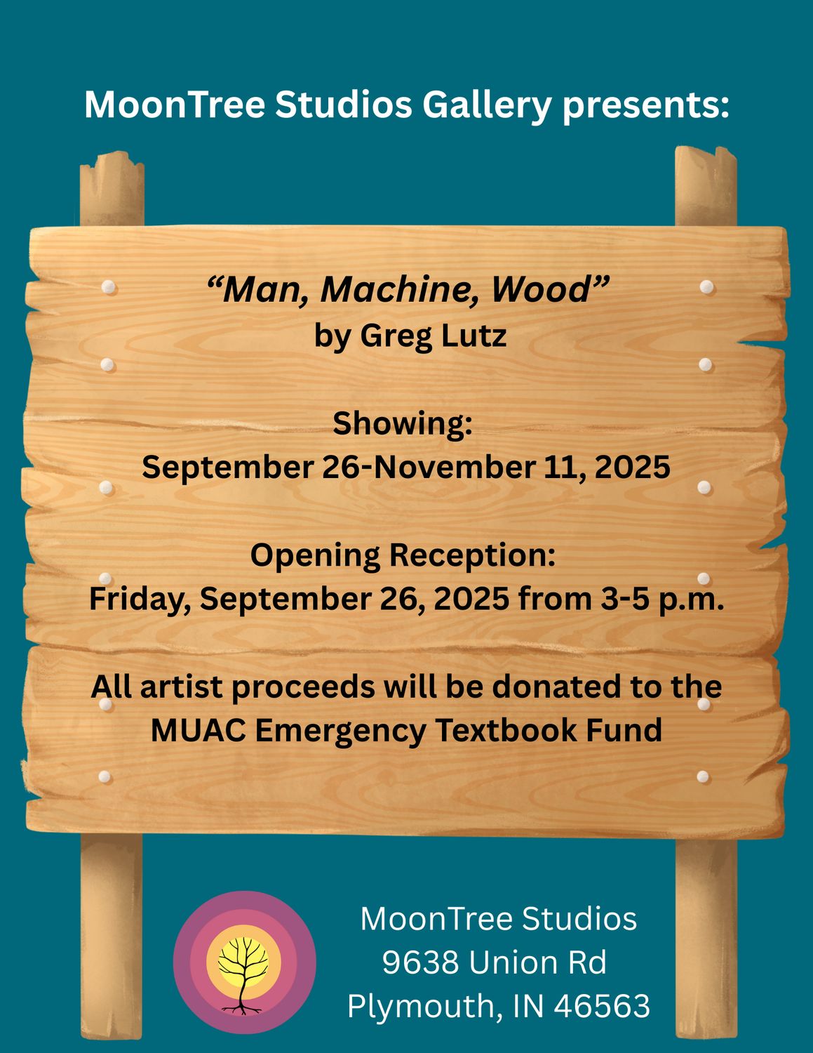 "Man, Machine, Wood" exhibit by Greg Lutz