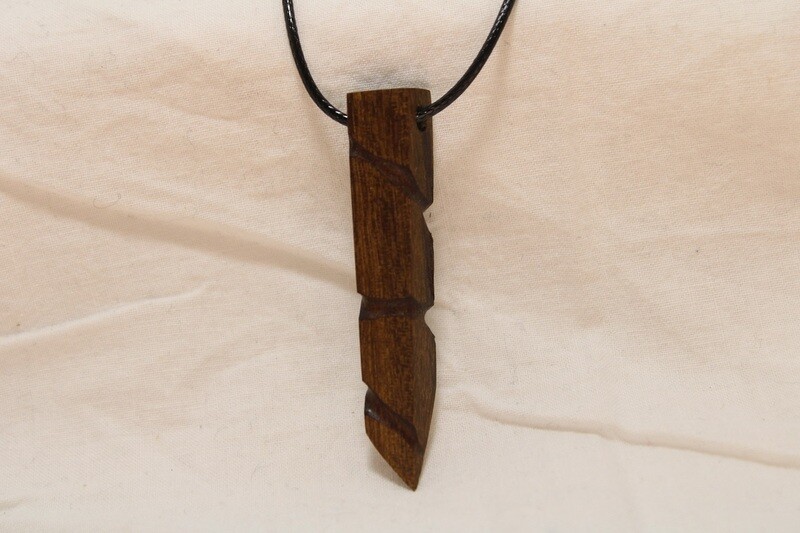 Pendentif TOTEM en bois exotique