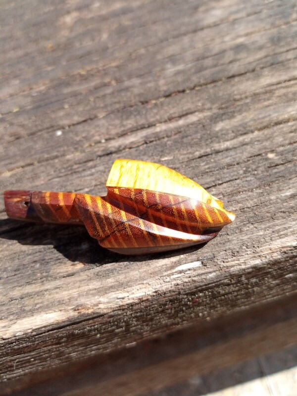 Pendentif ELYPSE Oranger des Osages, Pin doré, Bois exotique