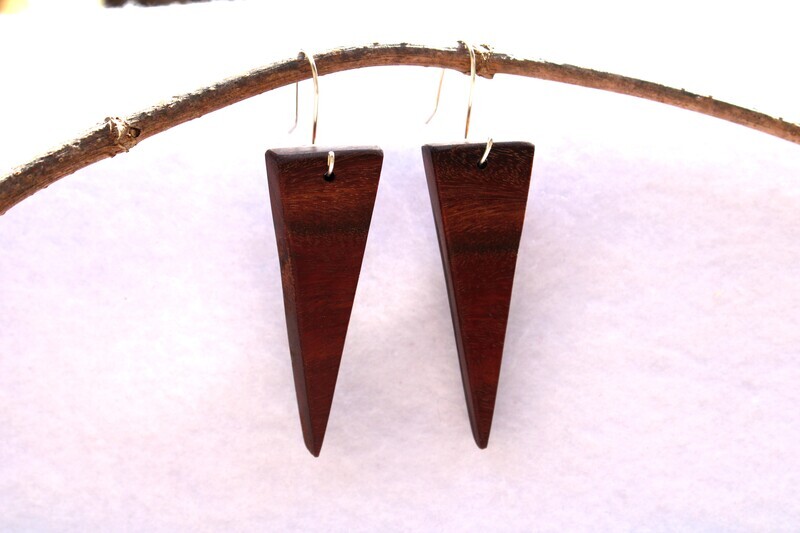 Boucles d'oreilles MIA Bois en acajou