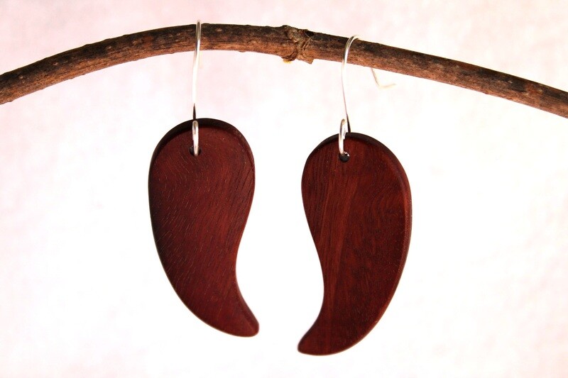 Boucles d'oreilles LOLA en acajou