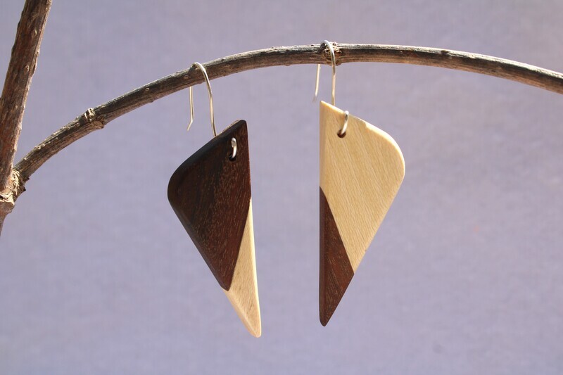 Boucles d'oreilles ISABELLA Platane & Bois exotique