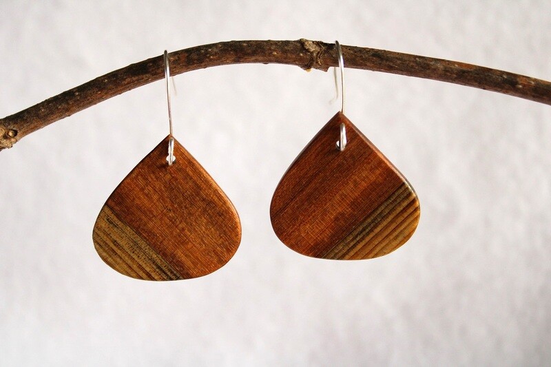 Boucles d'oreilles SARA Pin & Bois exotique