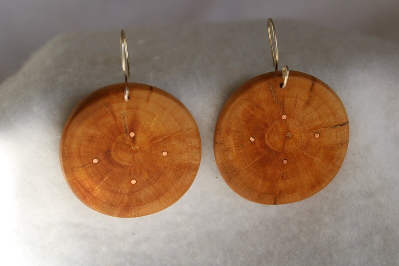Boucles d'oreilles ISHAEE en cerisier