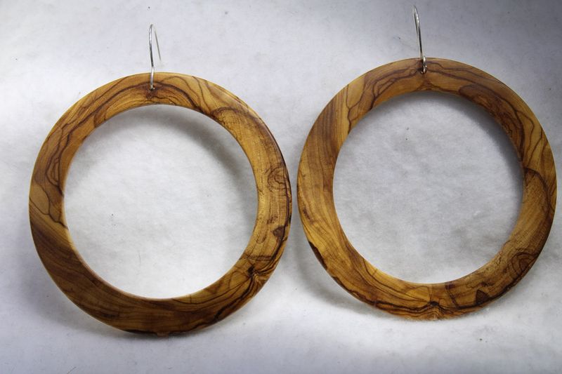 Boucles d'oreilles créoles KECY en olivier