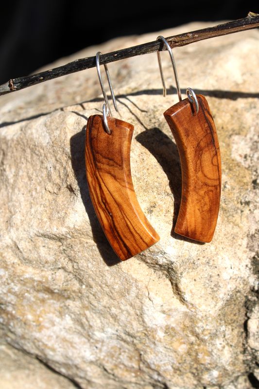 Boucles d'oreilles Yselda en olivier