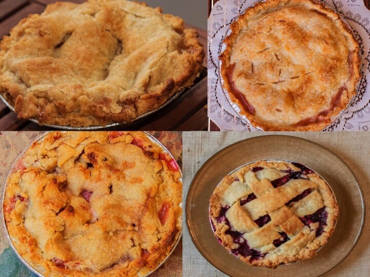 Medium-Size Pies, (7 inch) 4-6 servings, depending on how you slice it.