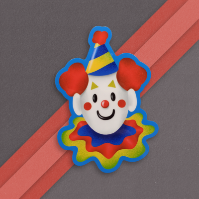 Happy Clown Sticker