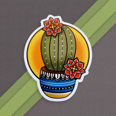 Cactus Floral Sticker