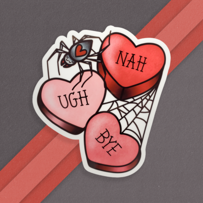 Candy Hearts Anti Valentine Sticker