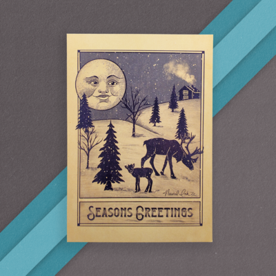 Seasons Greetings 5x7 Blank Postcard