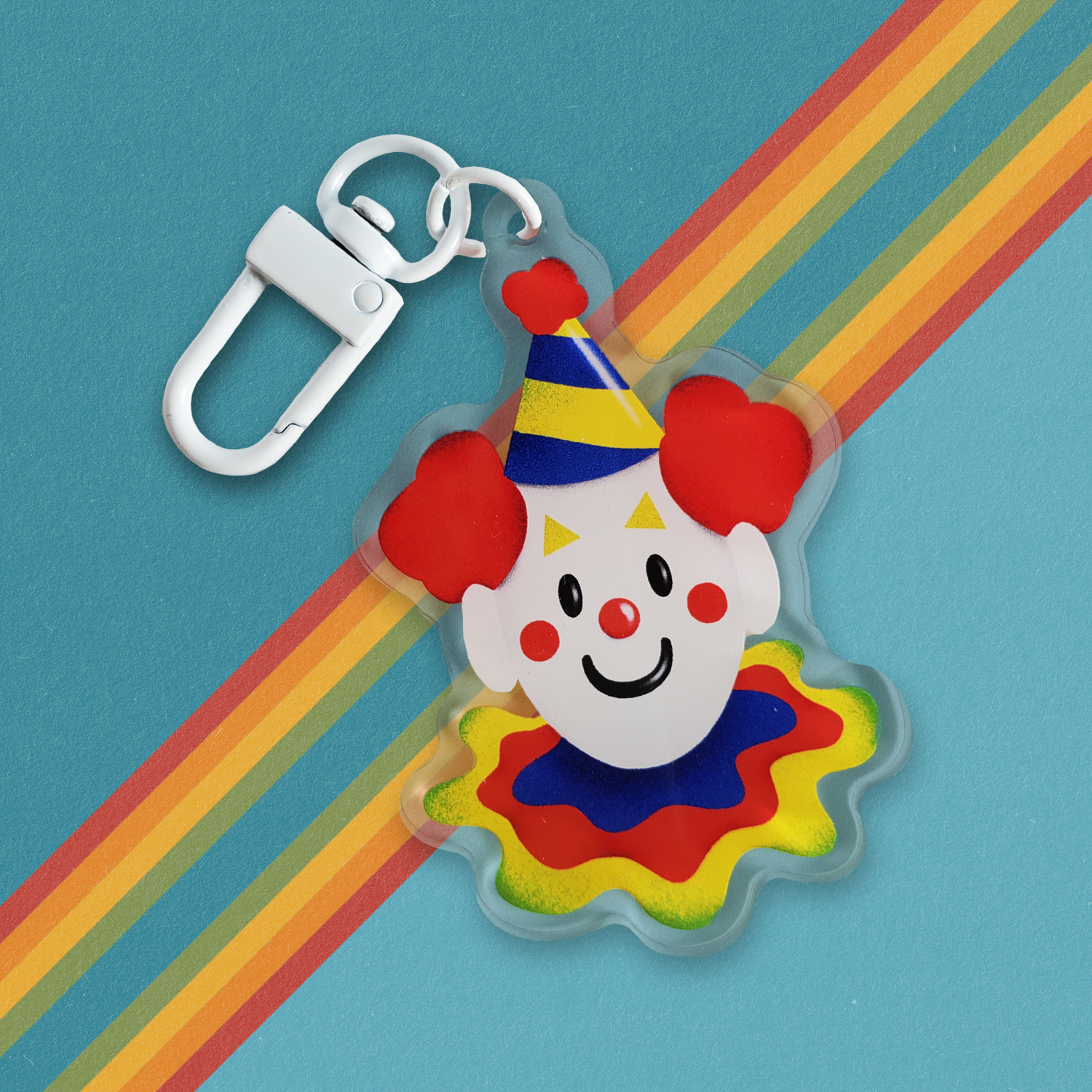 Happy Clown Acrylic Keychain