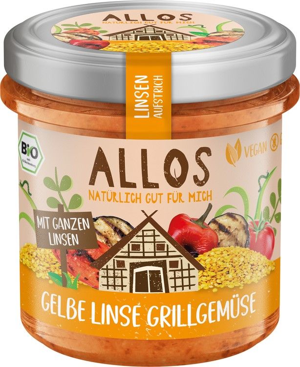 Linsen Aufstrich Gelbe Linse Grillgemüse (140 g)
